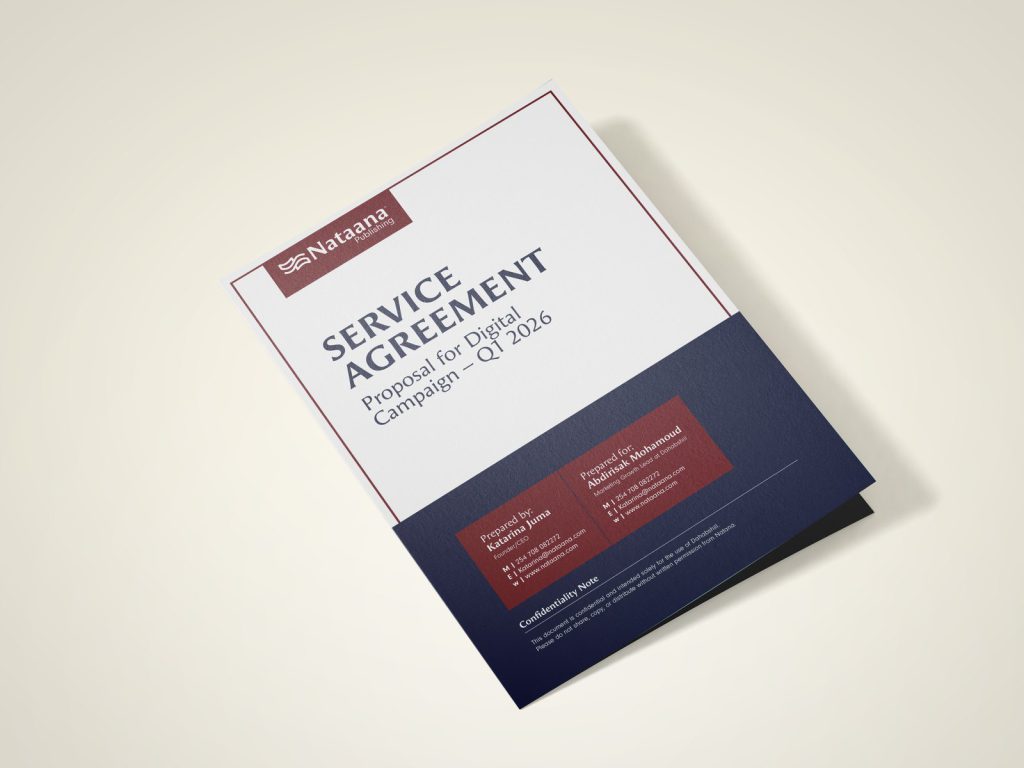 Natana Publishing — service agreement cover