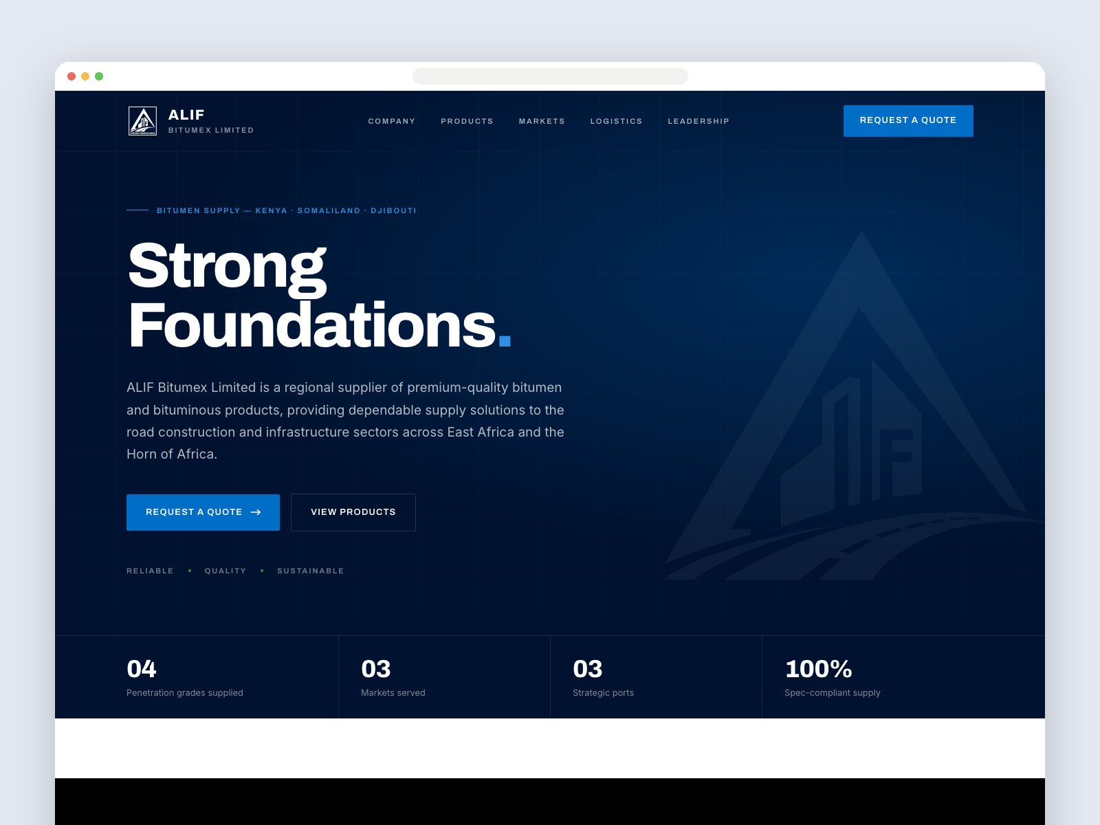 ALIF Bitumex website
